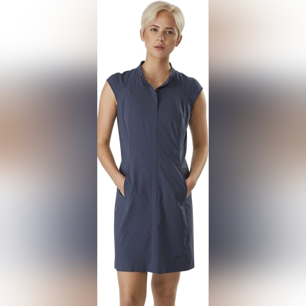 Arctyrx Cap Sleeve Cala Dress, Blue. XL
